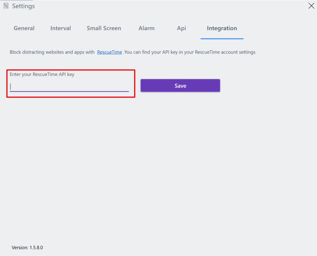 FocusCommit Integration Settings